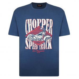 Espionage Blue Printed Tee Shirt