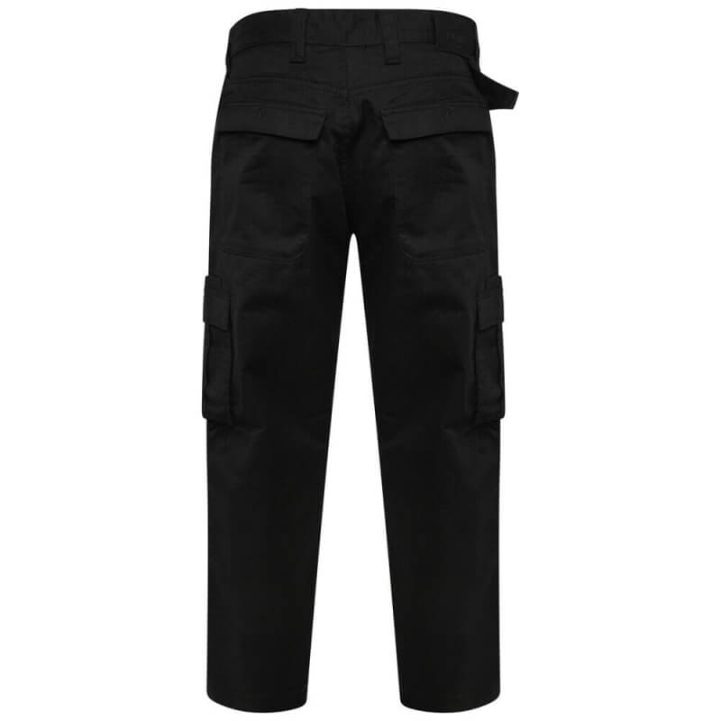 Forge Black Heavy duty Cotton Work Trousers - Big Fellas Clothing