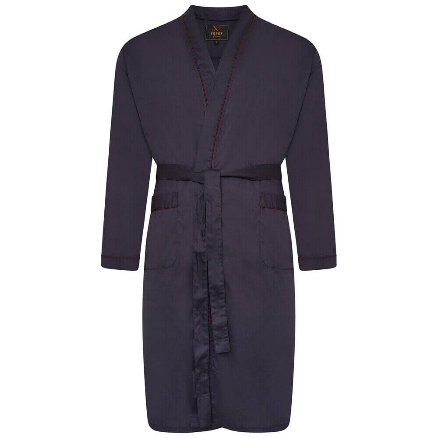 Navy Coloured Cotton Dressing Gown Big Fellas Clothing