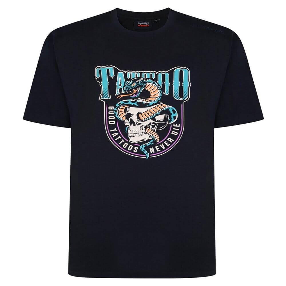 Espionage Tattoo Print T Shirt
