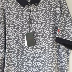 LIZARD KING GREY FOLIAGE POLO SHIRT 2XL 3XL 4XL 5XL 6XL 7XL 8XL
