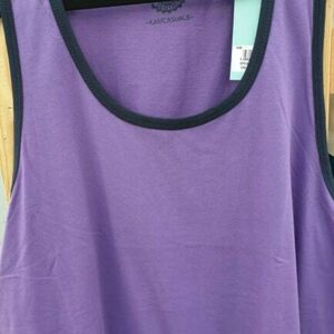 Kam Contrasting Trim Vest in Violet 2XLto 8XL