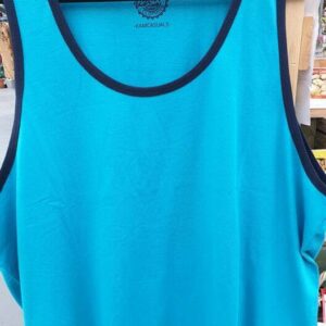 Kam  Contrast Trim Vest in Breeze 2XL to 8XL