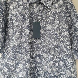 SHORT SLEEVE NAVY FLORAL SHIRT FROM COTTON VALLEY 2XL3XL4XL5XL6XL7XL8XL