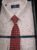 RAEL BROOK BOXED SHIRT AND TIE RED STRIPE 4492 18″18.5″19″19.5″20″21″