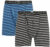 Kam Kingsize Striped 2 pack Boxer Shorts 2xl,3xl,4xl,5x,6xl,7xl,8xl