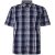 Short Sleeve Dark Blue & White Check Shirt